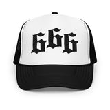 666 black Foam trucker hat