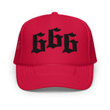 666 black Foam trucker hat