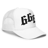 666 black Foam trucker hat